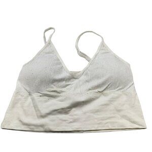 Abound Women's Sz XL Bra Pull On Removable Padding Two Way Straps White Preowned